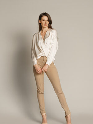 Vicolo Spodnie z zak\u0142adkami w kolorze bia\u0142ej we\u0142ny W stylu biznesowym Moda Spodnie Spodnie z zakładkami 