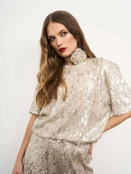Bluzka Volta Shine Gold